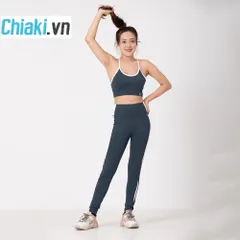 Bộ đồ tập yoga nữ S40039 - Áo bra 2 dây và quần legging lưng cao thời trang, thoải mái cho gym và thể thao
