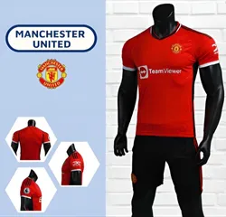 Bộ quần áo đá bóng Manchester United 2023-2024 - Chất liệu thun lạnh, thấm hút, nhiều size - Hàng chính hãng cho fan MU