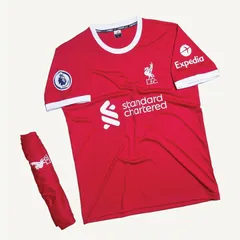 Bộ Quần Áo Thể Thao Câu Lạc Bộ Liverpool 23/24 - Áo Thun Đỏ Chất Liệu Dri-FIT, Logo Sắc Nét, Dành Cho Fan Bóng Đá