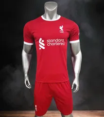 Bộ Quần Áo Thể Thao Câu Lạc Bộ Liverpool 23/24 - Áo Thun Đỏ Chất Liệu Dri-FIT, Logo Sắc Nét, Dành Cho Fan Bóng Đá