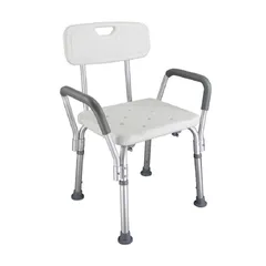 Ghế Tắm Khung Nhôm Lucass SC-98TL Có Tựa Lưng & Tay Vịn - Ghế Ngồi Tắm Cho Người Già, Chất Liệu ABS Cao Cấp, An Toàn Chống Trơn Trượt