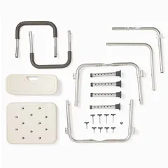 Ghế Tắm Khung Nhôm Lucass SC-98TL Có Tựa Lưng & Tay Vịn - Ghế Ngồi Tắm Cho Người Già, Chất Liệu ABS Cao Cấp, An Toàn Chống Trơn Trượt