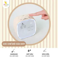 Máy Hút Sữa Điện Đôi Moaz BeBe MB-054 - Thiết Kế Thông Minh, 4 Chức Năng Massage, Hút Sữa Sâu, Dành Cho Mẹ Bỉm Sữa, Bảo Hành 12 Tháng