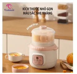 Nồi Nấu Cháo Cách Thủy Kichilachi Nhật Bản Đa Năng, Giữ Dinh Dưỡng Tối Ưu, Chế Độ Hẹn Giờ Thông Minh cho Bé Yêu
