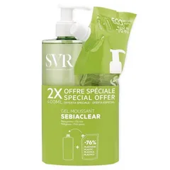 Set Gel Rửa Mặt SVR Sebiaclear Moussant 400ml - Bộ Đôi Tiết Kiệm Bảo Vệ Da Dầu Mụn, Làm Sạch Nhẹ Nhàng Môi Trường