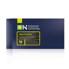 Viên bổ gan Siberian Super Natural Nutrition Detox Pro.Active - Hỗ trợ giải độc gan, chống oxy hóa, nâng cao sức đề kháng, hộp 16 gói.