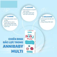 Vitamin tổng hợp Anni Baby Multi 120ml - Hỗ trợ trẻ ăn ngon, tăng cường sức đề kháng cho bé từ 1 tuổi, 21 loại vitamin thiết yếu