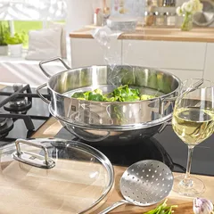 Xửng Hấp Zwilling Plus 24cm Thép Không Gỉ Cao Cấp - Dụng Cụ Nấu Ăn An Toàn cho Gia Đình, Thiết Kế Hiện Đại và Sang Trọng
