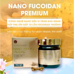 Viên Uống Hỗ Trợ Cải Thiện Sức Khỏe Nano Fucoidan Premium - Tăng Cường Sức Đề Kháng, Phục Hồi Cơ Thể, Chứa Nấm Thượng Hoàng, Linh Chi 130 Viên