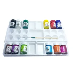 Bộ 12 màu nước Masterart Poster 15ml - Khay pha màu và cọ vẽ, Màu sắc trung thực, không lem, thích hợp cho người mới bắt đầu vẽ