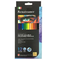 Bộ Bút Chì Màu Nước Renaissance Thái Lan 12/36 Màu - Mềm Mại, Sắc Màu Sống Động, Phù Hợp Vẽ Tranh, Nghệ Thuật Tạo Hiệu Ứng Pha Màu