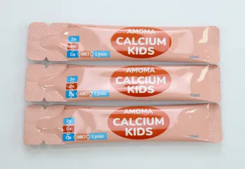 Viên Sủi Canxi Amoma Kids - Hỗ Trợ Tăng Chiều Cao và Phát Triển Xương Khớp, Hộp 20 Gói Uống 10ml Dễ Dàng Cho Trẻ Em