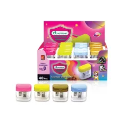 Combo 5 Gọt Bút Chì Master Cỡ 8 Có Nắp Đóng Mở - Dụng Cụ Học Tập Tiện Lợi, Thiết Kế Nhỏ Gọn, Lưỡi Kim Loại Sắc Bén