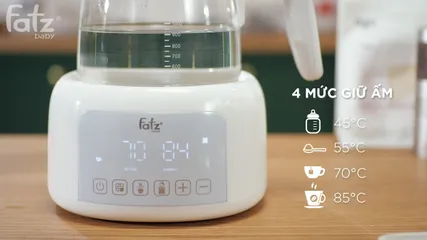 Máy Đun Nước Pha Sữa Điện Tử Fatzbaby Quick 12 Plus FB3504BH - Dung Tích 1.3L, Chức Năng Giữ Ấm, Màn Hình LED Cảm Ứng