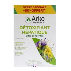 Nước Uống Thải Độc Gan Arkopharma Détoxifiant Hépatique Pháp - Hỗ Trợ Cải Thiện Chức Năng Gan, Dạng Ống Tiện Lợi 20 Ống