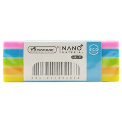 Set 10 Gôm Tẩy Màu Nano Masterart ME-11 - Gôm Học Tập An Toàn Cho Trẻ Em, Thiết Kế Tiện Dụng, Không Chất Độc Hại