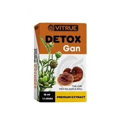 Tinh Chất Vitrue Detox Gan - Hỗ Trợ Thải Độc Gan, Tăng Cường Chức Năng Gan, Giảm Mụn Nhọt, Hộp 14 Gói 15ml