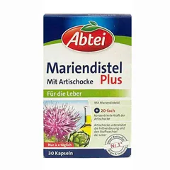 Viên Uống Bổ Gan Abtei Mariendistel Plus - TPCN 100% Thiên Nhiên Hỗ Trợ Chức Năng Gan và Trao Đổi Chất, Hộp 30 Viên