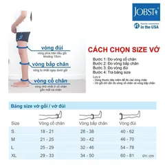 Vớ đùi y khoa kín ngón Jobst Relief áp lực 20-30mmHg - Giảm đau, cải thiện lưu thông máu, chất liệu mềm mại, màu đen sang trọng