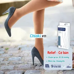 Vớ y khoa Jobst Relief hở ngón của Mỹ - Hỗ trợ cải thiện suy tĩnh mạch, thoải mái, mềm mại, chất lượng cao, thiết kế đàn hồi 20-30 mmHg.