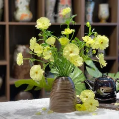 Bình chuông gốm Bát Tràng mini cắm hoa màu vintage - Trang trí nhà cửa độc đáo và sang trọng cho không gian sống
