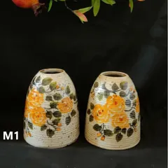 Bình Hoa Gốm Dáng Chuông Mini Họa Tiết Cổ Điển - Trang Trí Nhà Cửa Sang Trọng, Đồ Gốm Bát Tràng Chất Lượng Cao