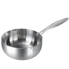 Chảo inox nguyên khối Seka 5 lớp sâu lòng - Dùng cho mọi loại bếp, chiên xào tiện lợi, chất lượng cao cấp, bền bỉ và an toàn sức khỏe.