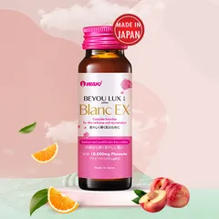 Nước Uống Dưỡng Trắng Waki Beyou Lux Blanc EX - 50ml, Hương Đào Nguyên Chất, Giúp Làm Đẹp Da, Tăng Đàn Hồi và Trẻ Hóa Da