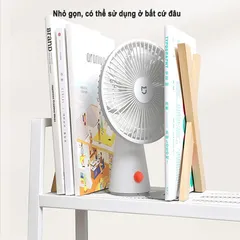 Quạt Tích Điện Mini Để Bàn Xiaomi Mijia ZMYDFS01DM - 4 Tốc Độ Gió, Pin 4000mAh, Thiết Kế Nhỏ Gọn, Động Cơ DC êm ái