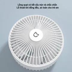 Quạt Tích Điện Mini Để Bàn Xiaomi Mijia ZMYDFS01DM - 4 Tốc Độ Gió, Pin 4000mAh, Thiết Kế Nhỏ Gọn, Động Cơ DC êm ái