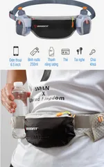 Túi Đeo Hông Chạy Bộ GoodFit GF109RB - Tiện Lợi, Chất Liệu Polyester, Phù Hợp Với Smartphone Đến 6.5inch - Phản Quang Tăng Độ Nhận Diện