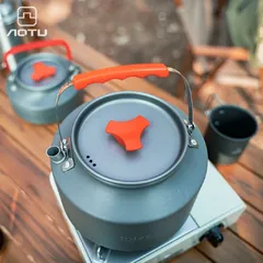 Ấm Đun Nước Du Lịch AoTu AL106 - Dã Ngoại 1.1 Lít, Nhôm Chống Rỉ, Kiểu Dáng Hiện Đại, Dễ Dàng Di Chuyển
