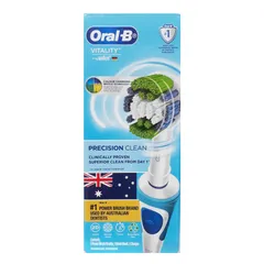 Bàn chải điện Oral-B Vitality Braun - Chăm sóc răng miệng tối ưu, công nghệ hiện đại, hiệu quả làm sạch mảng bám cho cả gia đình.