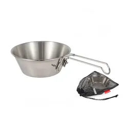 Bát ăn inox dã ngoại gấp gọn đa năng 300ml/550ml - Thiết kế nhẹ, có tay cầm tiện dụng cho cắm trại & dã ngoại