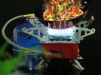 Bếp Ga Mini Du Lịch Aotu AT6325 Gấp Gọn - Công Suất 2800W, Túi Đựng Tiện Dụng, Đun Nấu Nhanh Chóng, Thích Hợp Cắm Trại