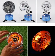 Bếp Lò Sưởi Mini Bằng Gas - Dụng Cụ Cắm Trại Di Động, Nhỏ Gọn Cho Ngoài Trời, Chịu Nhiệt Tốt, Hoạt Động Với Butan