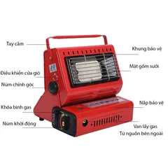 Bếp Sưởi Gas Ngoài Trời Đa Năng - Thiết Kế Gọn Nhẹ Cho Cắm Trại và Dã Ngoại, Đun Nấu và Sưởi Ấm Tuyệt Vời