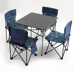Bộ Bàn Ghế Dã Ngoại 4 Ghế 1 Bàn Gấp Gọn Tiện Dụng - Đồ Camping Ngoài Trời Cao Cấp Có Túi Đựng, Hoạt Động Gia Đình
