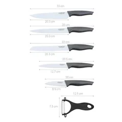 Bộ dao nhà bếp 6 món Lock&Lock CKK101S01 - Chất liệu thép không gỉ, lưỡi phủ sứ, thiết kế sang trọng, dụng cụ đa năng cho gian bếp hoàn hảo