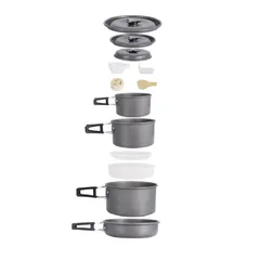 Bộ Nồi Chảo Cắm Trại 5-6 Người AoTu DS-500 - 13 Món Nhôm Chịu Nhiệt, Đồ Dùng Dã Ngoại Hoàn Hảo Cho Gia Đình và Bạn Bè