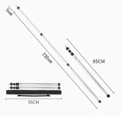 Cọc Căng Lều Bạt Hợp Kim Nhôm 2.3m - Dụng Cụ Cắm Trại Chống Tăng Bền Bỉ, Tiện Dụng Cho Chuyến Đi Dã Ngoại