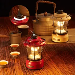 Đèn Bão Cắm Trại Sunrei Phong Cách Retro - Đèn LED Dã Ngoại Nhiều Màu Sắc, Thiết Kế Chịu Nước Cho Không Gian Ấm Áp