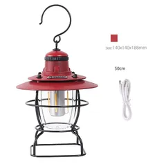 Đèn Cắm Trại Chiếu Sáng Ngoài Trời Pin Sạc Dáng Cổ Điển CLS - Bền Bỉ, Chống Gỉ, 3 Chế Độ Ánh Sáng - Phụ Kiện Dã Ngoại Hoàn Hảo