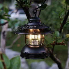 Đèn Cắm Trại Chiếu Sáng Ngoài Trời Pin Sạc Dáng Cổ Điển CLS - Bền Bỉ, Chống Gỉ, 3 Chế Độ Ánh Sáng - Phụ Kiện Dã Ngoại Hoàn Hảo