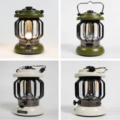Đèn Cắm Trại Pin Sạc Kiểu Cổ Điển - Đèn Trang Trí Bàn & Treo, Chống Nước IPX4, Dimming Light Mode, Sáng Nhẹ Nhà Và Dã Ngoại
