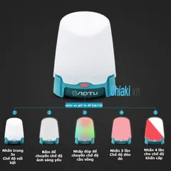 Đèn LED Dã Ngoại Đổi Màu Chống Nước AoTu AT5501 - Đèn Cắm Trại Đa Năng Với Nhiều Chế Độ Chiếu Sáng, Phù Hợp Dã Ngoại Và Pinic