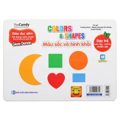 Thẻ học thông minh Glenn Doman - Màu sắc và hình khối - Bộ 20 thẻ Tiếng Anh giáo dục trẻ em, tăng cường khả năng ghi nhớ