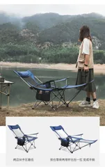 Ghế Gấp Gọn Tựa Lưng Có Để Chân AoTu AT6739 - Hợp Kim Nhôm Siêu Nhẹ, Chịu Tải 100kg, Thoải Mái Cho Cắm Trại & Dã Ngoại