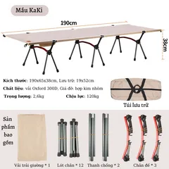 Giường gấp cắm trại hợp kim nhôm AoTu siêu bền nhẹ có túi đựng, dễ lắp đặt, thiết kế di động lý tưởng cho du lịch và dã ngoại.