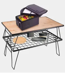 Kệ Để Đồ Dã Ngoại 2 Tầng Gấp Gọn Campingmoon T-230-2TP - Thiết Kế Tiện Dụng Kèm Túi Đựng, Chịu Tải Trọng 20kg